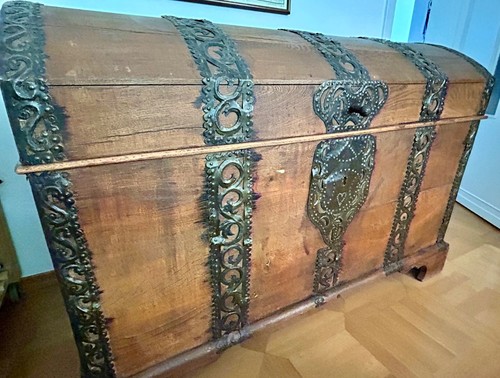 Runddeckeltruhe eichenholz - runddeckeltruhe,