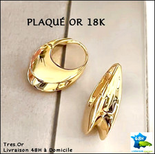 GOLDPLATTIERT 18 K Ovale Ringe