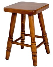 Stück Holz Buche hell heller Holzhocker Barstuhl quadratischer Sitz H 30 cm