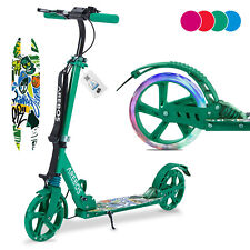 AREBOS Tretroller Kickroller Cityroller Kinderroller Erwachsene Scooter Grün