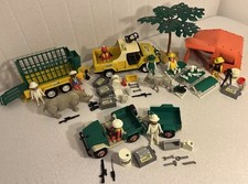 PLAYMOBIL NGORONGORO SAFARI JEEP-ANHÄNGER-ZELT KOMPLETT-SET, RARITÄT!! 