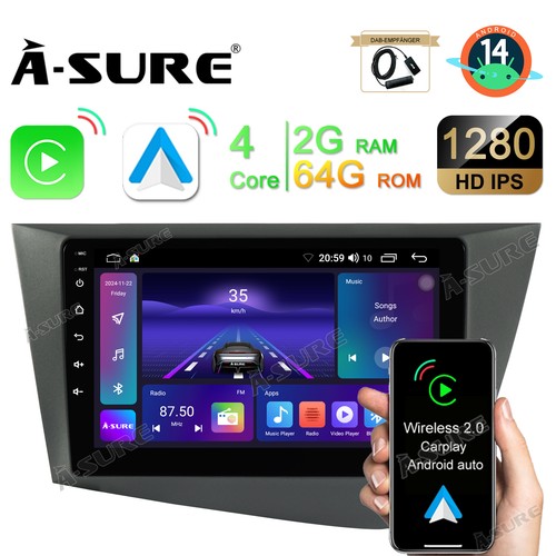 Dab carplay 64g android 14 - dab+carplay,