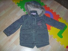 MARKS SPENCER BABY Mädchen Winterjacke Mantel Khaki Kapuze 92/98 97 2-3 Jahr TOP