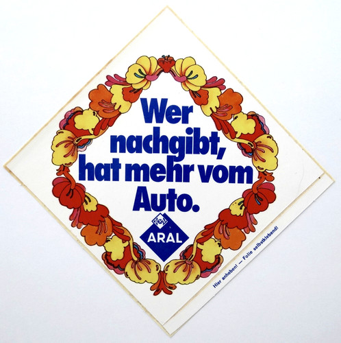 Werbe aufkleber aral wer - werbe-aufkleber, bv