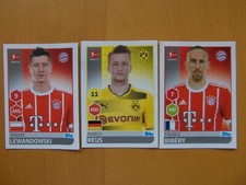 Topps Sammelbild Robert Lewandowski Marco Reus Franck Ribery 2017/18