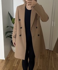 Hallhuber Mantel Wolle Beige