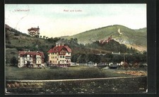 Liebenzell, Ortspartie mit Post und Kirche St. Lioba, Ansichtskarte 1910 