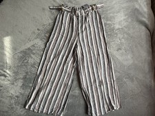 Stoffhose gestreift wide leg