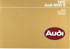 AUDI 4000 S Owner´s Manual
