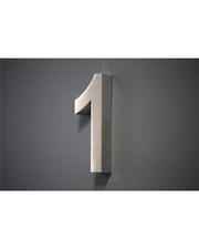 Hausnummer Premium Edelstahl in 3D Design Arial H20cmxT3cm V2A TOP (Nr.1) 400011