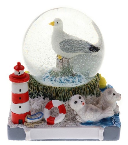 Maritime schneekugel möwe - maritime,