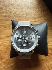FC Bayern Armbanduhr - Chronograph Silber - Neu OVP