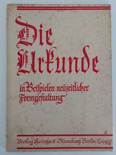 Die Urkunde in Bsp. neuzeitl