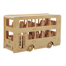 Doppeldeckerbus Typ 1 - 3D Holzbausatz Autobus Bus Wagen Holz Puzzle Kinder Auto