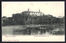 Plön, Schloß und Kadettenanstalt, Ruderboot, Ansichtskarte 