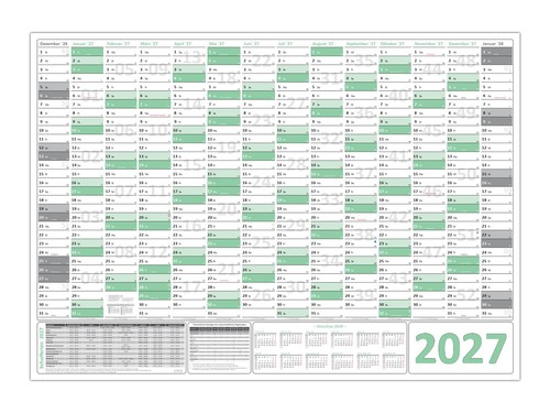 Green wandkalender din - din, a0
