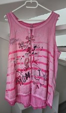 Tredy Blusen Top rosa pink mit