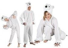 Eisbär Kostüm Overall Plüsch Tier Eisbärkostüm Party Polarbär Eisbäroverall Bär