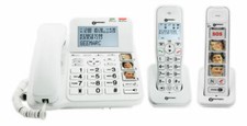 Senioren Telefon Geemarc Pack Senior Amplidect 295 mit zwei Mobilteilen + Festst