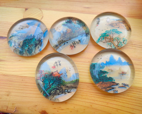 Glas briefbeschwerer - 5x,