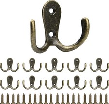 10er Set Kleiderhaken Vintage