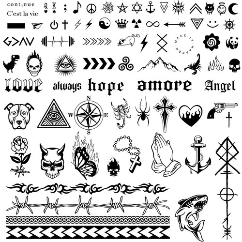 Temporäre tattoos männer - 90+,
