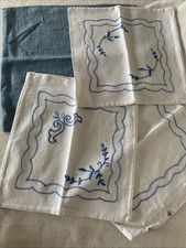 4 Kissenbezüge Handbestickt 