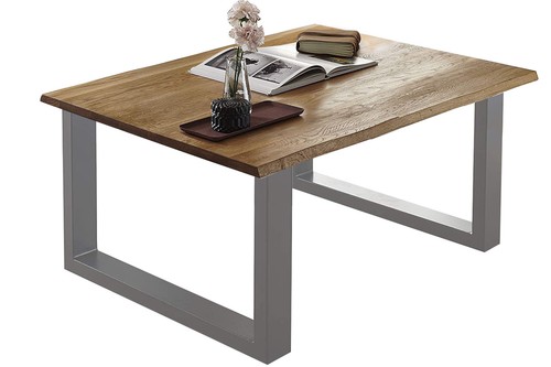 Couchtisch baumkante 90x90 - couchtisch,