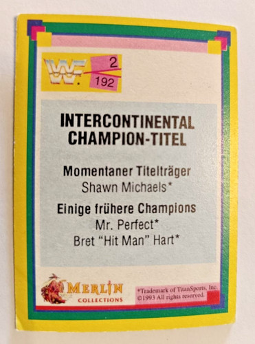 Wwf wrestling sammelkarte - wwf, nr