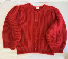 Celine Mohair Cardigan In Rot