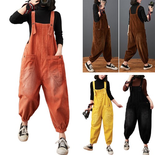 Damen latzhose cord baggy - damen,