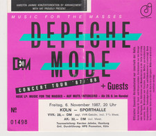 DEPECHE MODE KONZERTKARTE TICKET EINTRITTSKARTE TOUR´ 87/88 (KÖLN 6.11.1987)