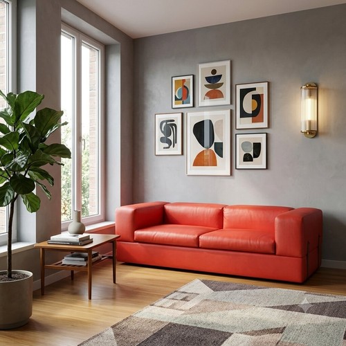 Vintage sofa cinova 711 leder - sofa,