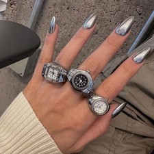 Uhrenring für Damen Silber