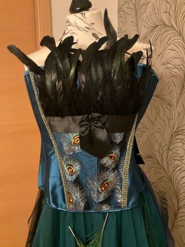 Kostüm pfau korsage 36 - kostüm,