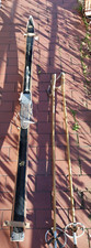 Alte Ski SALEWA 190 cm mit SILVRETTA Tourenbindung und Bambusstecken 130 cm