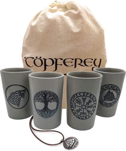 Töpferey becher set wikinger - becher,