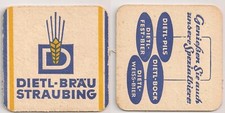 Dietl-Bräu, Straubing - alter Bierdeckel / Bierfilz "unsere Spezialbiere" V2