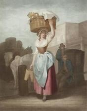 Wheatley / Vendramini - CRIES OF LONDON - Erdbeerverkäuferin - Punktstich 19.Jh