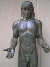 Apollon-Statue 53 cm,4 kg, Kunstmarmorsock.MUSEUMSREPLIK, Original Museum Piräus
