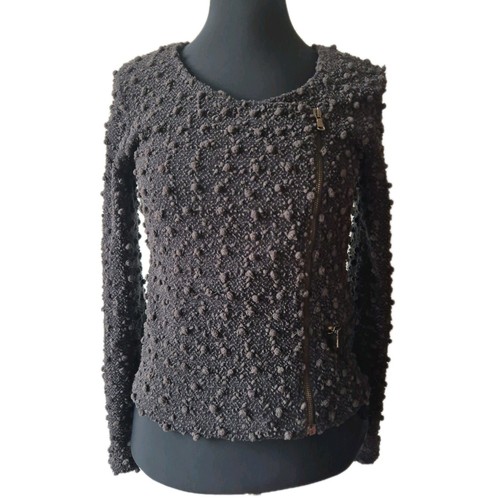 Damen strickjacke biker - strickjacke,