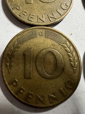 8 x 10 Pfennig 1950 D F G J– Bundesrepublik Deutschland Münzen