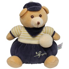 Bieco Spielwaren Supa Vienna, Bär mit blau-gelber Kleidung Spieluhr 25cm Gebrauc