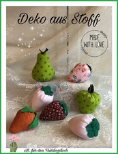 Stoffdeko★Birne Apfel★Erdbeeren★Tilda★handarbeit★Frühling★Ostern★zauberfaden1