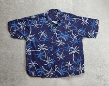 HAWAII Hemd Hawaiishirt Floral 2XL Magnum Rockabilly Hawaiianer Aloha 17211 Blau