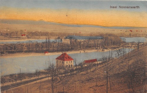 Insel nonnenwerth postkarte - nonnenwerth,