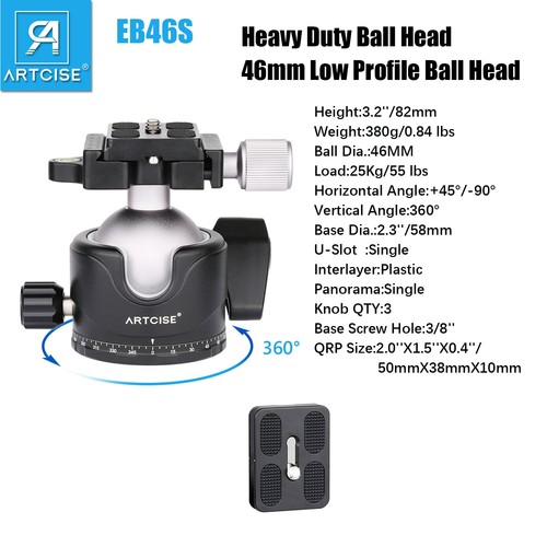 46mm ball head - 46mm, tripod