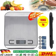 Küchenwaage 10KG/1g Digital Edelstahl LCD Electronic Grammwaage Haushaltswaage