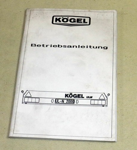 Betriebsanleitung kögel - betriebsanleitung,