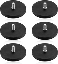 Neodym Magnete Gummiert, 6 Stück Haftkraft Magnetsysteme mit Gummimantelm Ø 43mm